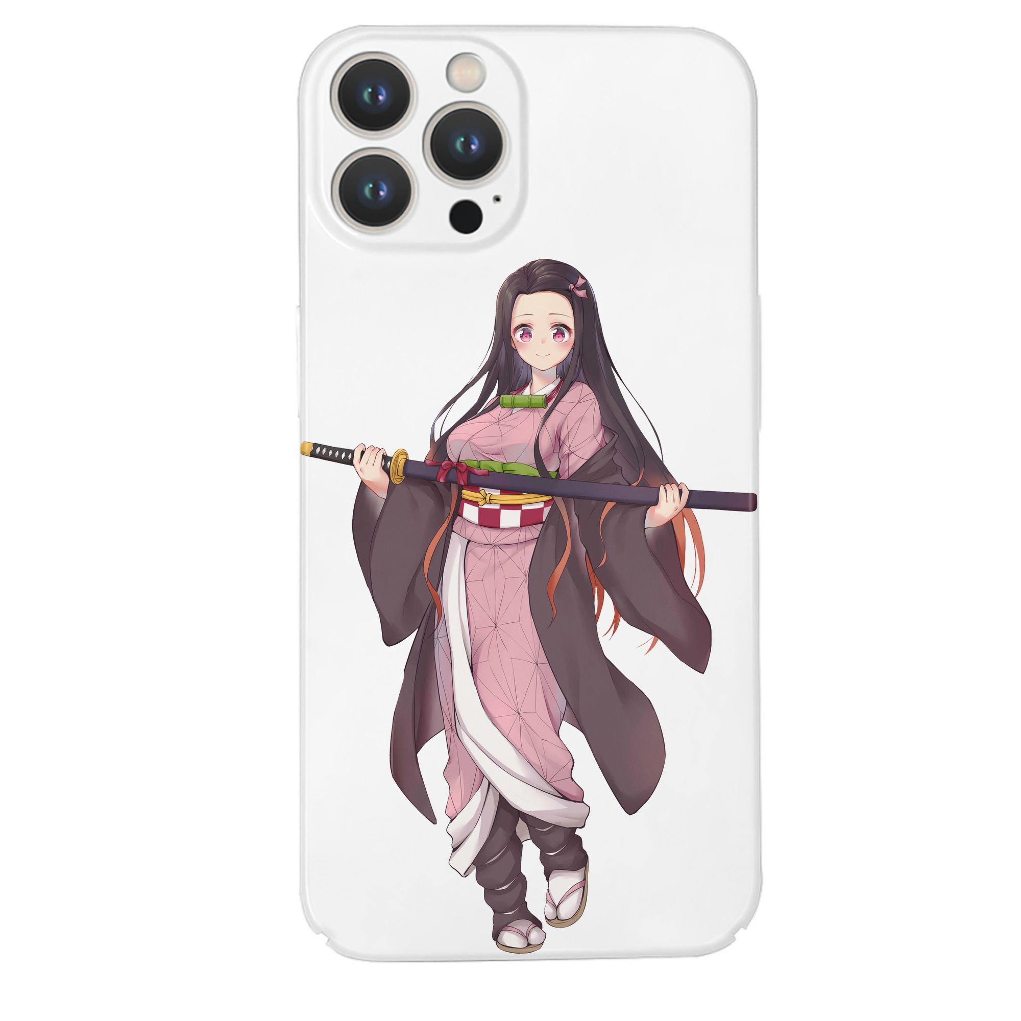 （画像用） 鬼滅の刃（きめつのやいば）竈門 禰󠄀豆子／かまど ねずこ Kamado Nezuko 【iPhone 14シリーズ対応】ハードケース